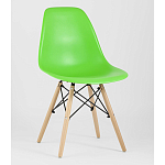 Пластиковый стул на ножках из массива бука Eames Light Green варинант исполнения - 1 | Loft Concept в Москве