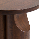 Круглый приставной стол из массива ореха Balu Wooden Side Table варинант исполнения - 4 | Loft Concept в Москве