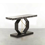 Консоль чёрная с геометрическим основанием Josette варинант исполнения - 1 | Loft Concept в Москве