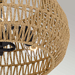 Потолочный светильник с плафоном из плетеного джута и черным каркасом Quoizel варинант исполнения - 6 | Loft Concept в Москве