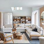 Кресло с каркасом из массива дуба Deniaud Oak Beige Armchair варинант исполнения - 6 | Loft Concept в Москве