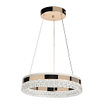 Люстра в виде кольца золотого цвета с прозрачными вставками Radiant Rail варинант исполнения - 2 | Loft Concept в Москве