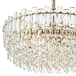 Круглая многоярусная люстра с хрустальным декором Cascade Waterfall Chandelier 18 варинант исполнения - 3 | Loft Concept в Москве