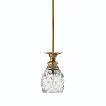 Подвесной светильник цвета латунь с прозрачнымплафоном в форме ананаса Hinkley варинант исполнения - 1 | Loft Concept в Москве