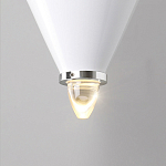 Подвесной светильник светодиодный в виде ряда белых металлических конусов  Herringbone варинант исполнения - 7 | Loft Concept в Москве