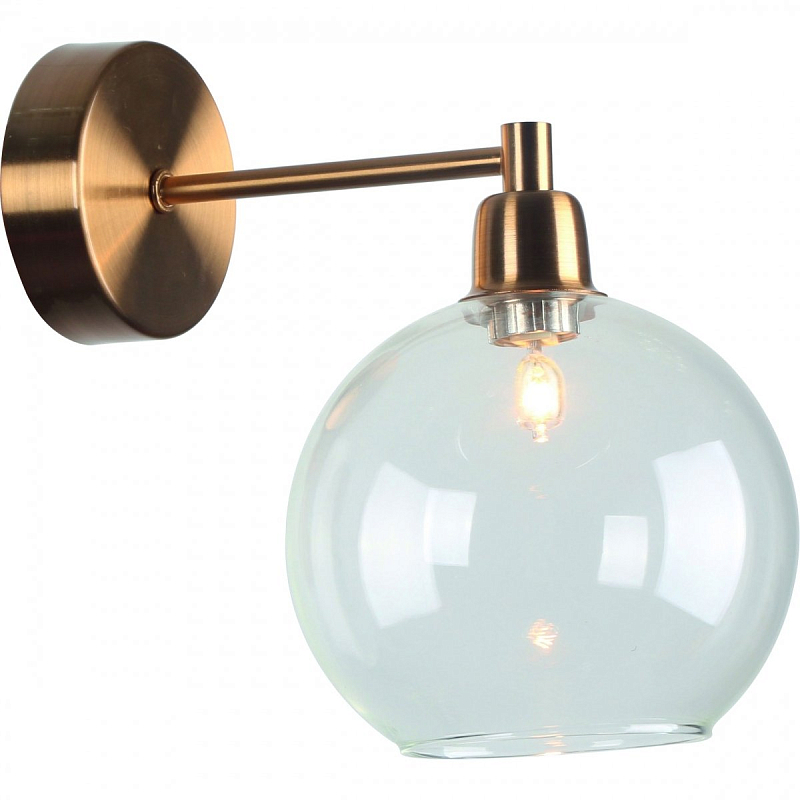  Clear Glass Sphere Cloche Gold    | Loft Concept 