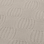 Плед из хлопка рельефной вязки бежево-серого цвета Waffle Comfort варинант исполнения - 3 | Loft Concept в Москве