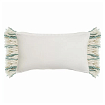 Чехол на подушку мятного цвета с бахромой и объемным узором Ethnic mix варинант исполнения - 4 | Loft Concept в Москве