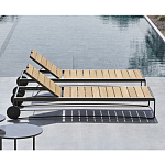 Шезлонг на металлическом каркасе с регулируемой спинкой GUELL Sunbed варинант исполнения - 3 | Loft Concept в Москве