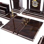 Настольный письменный набор из природного камня обсидиана с декором в виде орла Golden Eagle варинант исполнения - 3 | Loft Concept в Москве