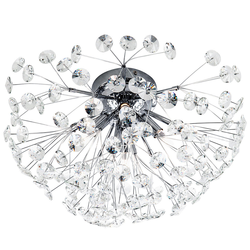   Crystal Dandelions Chrome Ceiling Lamp     | Loft Concept 