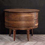 Прикроватный столик из дерева с 2-мя ящиками Moon Walnut Furniture варинант исполнения - 8 | Loft Concept в Москве