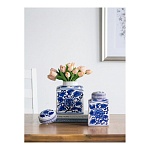 Ваза с крышкой в китайском стиле Oriental Blue & White Ornament Vases варинант исполнения - 5 | Loft Concept в Москве