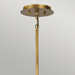 Люстра цвета латунь с 6-ю лампами свечами внутри цилиндрического абажура из черных металлических реек Kichler варинант исполнения - 4 | Loft Concept в Москве