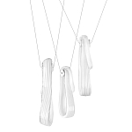 Подвесной светильник белого цвета с 3-мя изогнутыми плафонами Flow Loop варинант исполнения - 1 | Loft Concept в Москве