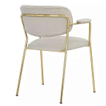 Стул Singer Chair с подлокотниками серый на золотистых ножках варинант исполнения - 3 | Loft Concept в Москве