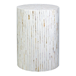 Столик с инкрустацией с перламутровым узором Dominic White варинант исполнения - 1 | Loft Concept в Москве