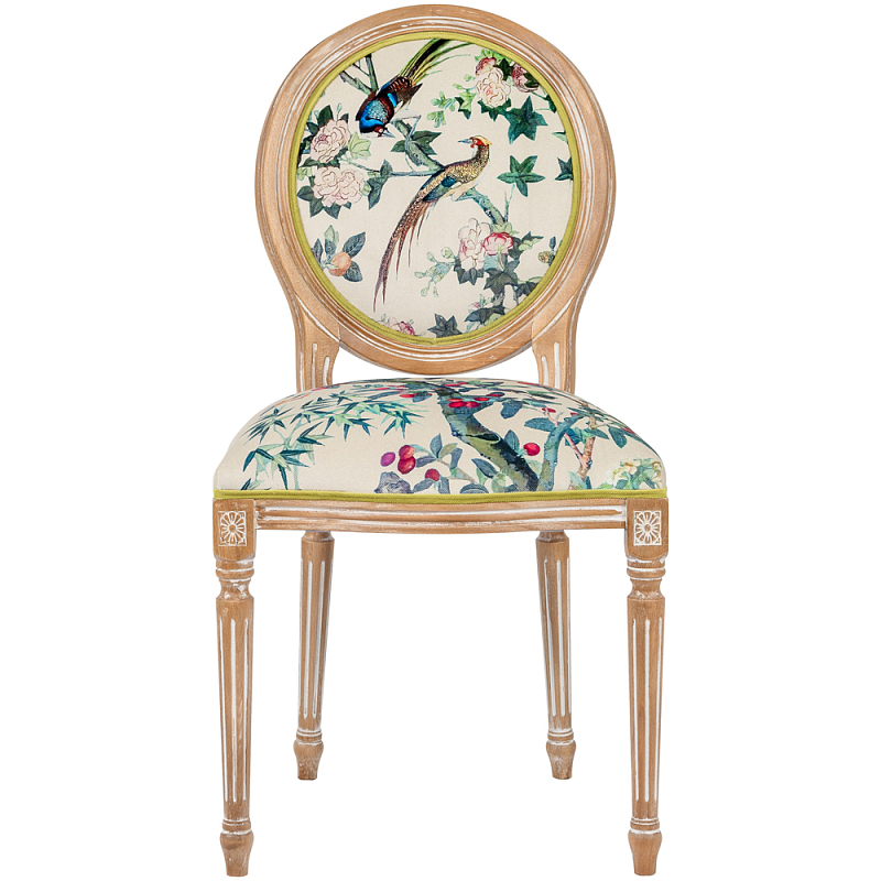           Beige Green Chinoiserie Rose Garden Chair      | Loft Concept 