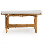 Скамья из ротанга с подушкой Manlio Rattan Bench варинант исполнения - 2 | Loft Concept в Москве