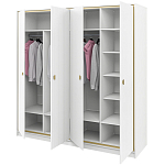 Шкаф белый четырёхдверный для одежды Antique Order варинант исполнения - 3 | Loft Concept в Москве