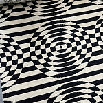 Мебельная ткань Жаккард черно-белый принт 145 см T3-78 варинант исполнения - 1 | Loft Concept в Москве