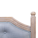 Изголовье кровати серое с мягкой обивкой из рогожки Emma Headboard варинант исполнения - 2 | Loft Concept в Москве