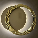 Бра светодиодное круглое в матовых оттенках коричневого и золотого цвета Kosmikos варинант исполнения - 1 | Loft Concept в Москве