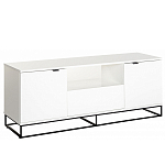 ТВ-тумба белая с  2-мя дверцами и ящиком Strict Lines варинант исполнения - 1 | Loft Concept в Москве