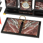 Настольный письменный набор из креноида и змеевика на бронзовых ножках Marble Accessory варинант исполнения - 3 | Loft Concept в Москве