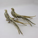 Статуэтка бронзовая пара Фазаны золотые Bronze Birds варинант исполнения - 2 | Loft Concept в Москве
