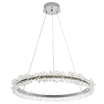 Кольцевая люстра с хрустальным декором Rowan Crystal Ring Chrome Horizontal Chandelier варинант исполнения - 2 | Loft Concept в Москве