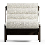 Кресло с деревянным каркасом и обивкой из белой ткани букле Medieval Furniture варинант исполнения - 3 | Loft Concept в Москве