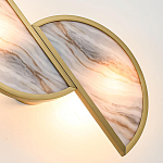 Бра с двумя полукруглыми плафонами из искусственного алебастра в бронзовой оправе Marbella варинант исполнения - 5 | Loft Concept в Москве