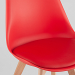 Стул с основой из пластика и мягким сиденьем Arvika Red варинант исполнения - 7 | Loft Concept в Москве