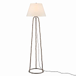 Торшер с конусовидным тканевым абажуром и фактурным каркасом Industrial Profile варинант исполнения - 1 | Loft Concept в Москве