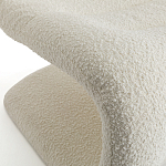 Кресло изогнутое с обивкой из ткани букле Smooth Bend Boucle Chair варинант исполнения - 5 | Loft Concept в Москве