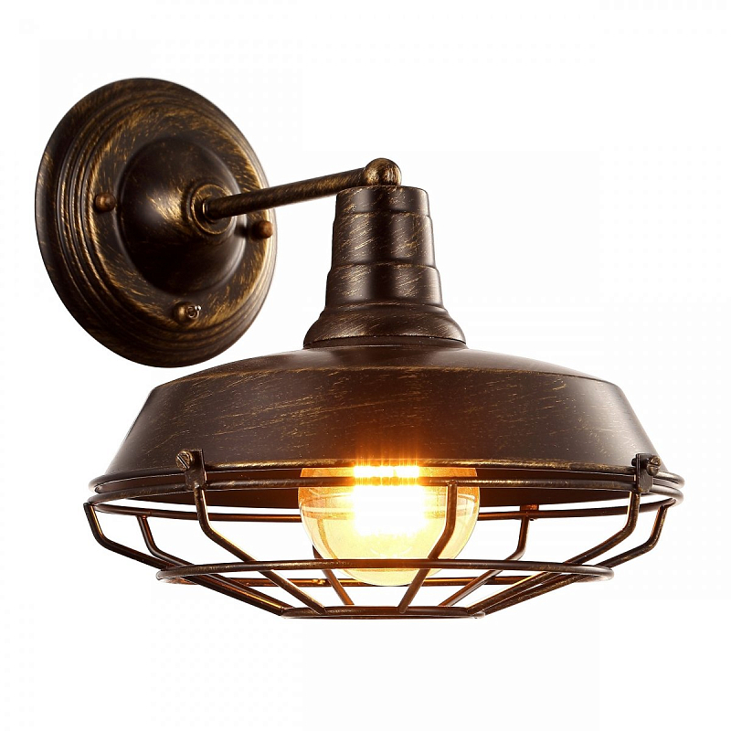  Wall lamp DARK CAGE Brown vintage     | Loft Concept 