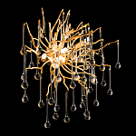 Бра с лучеобразным основанием и подвесками из прозрачного стекла в виде длинных капель Droplet Chandelier варинант исполнения - 4 | Loft Concept в Москве