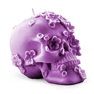 Свеча Purple Flowers Skull