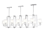 Люстра прямоугольной формы с 12-ю цилиндрическими плафонами из стекла Laurent варинант исполнения - 4 | Loft Concept в Москве