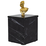 Мраморная шкатулка с бюстом из металла KELLY WEARSTLER варинант исполнения - 1 | Loft Concept в Москве