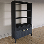 Стеллаж Primo с ящиками Черный дуб  варинант исполнения - 2 | Loft Concept в Москве