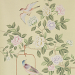 Обои ручная роспись Askew Verdigris  варинант исполнения - 1 | Loft Concept в Москве