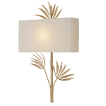 Бра с прямоугольным тканевым абажуром и каркасом в виде листьев бамбука Graceful Bamboo Branch варинант исполнения - 3 | Loft Concept в Москве