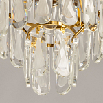 Люстра многоярусная с овальными прозрачными подвесками 28 см Harmonica варинант исполнения - 9 | Loft Concept в Москве