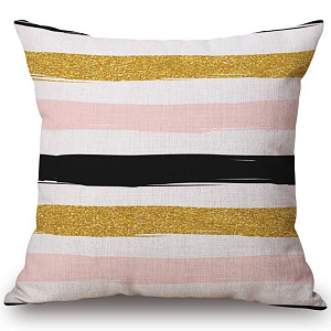 Декоративная подушка Pink & Black & Gold