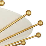 Потолочный светильник в форме конуса с каркасом золотого цвета и тканевым абажуром Inspiration in Light варинант исполнения - 1 | Loft Concept в Москве