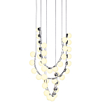 Люстра подвесная светодиодная с круглыми плафонами белого цвета PEARLS Suspension 39  варинант исполнения - 1 | Loft Concept в Москве