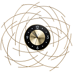 Часы настенные из металла с чёрным циферблатом Current Time варинант исполнения - 1 | Loft Concept в Москве