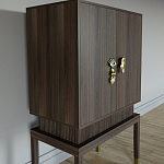 Кабинетный шкаф Elsa Dreams Walnut с 2-мя ящиками варинант исполнения - 5 | Loft Concept в Москве